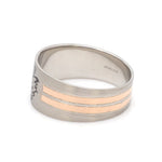 Load image into Gallery viewer, Platinum Love Bands with Rose Gold Ring JL PT 1413
