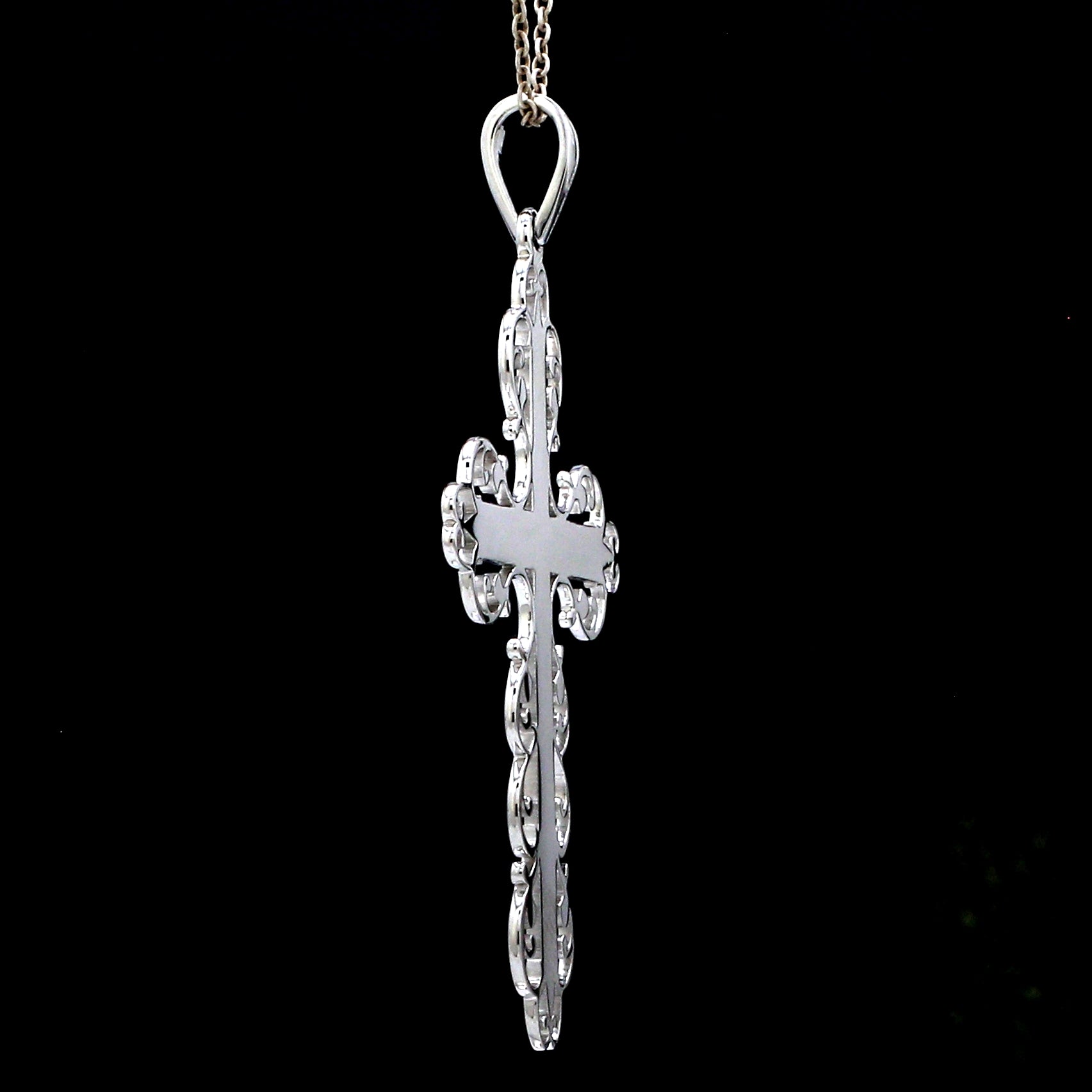Designer Platinum Cross Pendant JL PT P 243-B