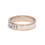 Load image into Gallery viewer, Platinum &amp; Rose Gold Men's Ring JL PT 1482

