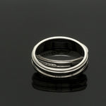 Load image into Gallery viewer, Designer Half Eternity &amp; Plain Platinum Couple Rings JL PT 524
