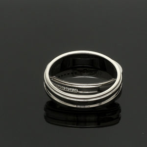 Designer Half Eternity & Plain Platinum Couple Rings JL PT 524