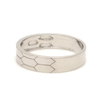 Load image into Gallery viewer, Hexagonal Textured Platinum Love Bands JL PT 422
