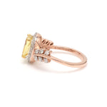 Load image into Gallery viewer, 1.75cts. Yellow Sapphire 18K Rose Gold Diamond Ring for Women JL AU 1356R   Jewelove
