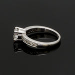 Load image into Gallery viewer, 4 Prong Solitaire Engagement Ring with Diamond Accents made in Platinum JL PT 415
