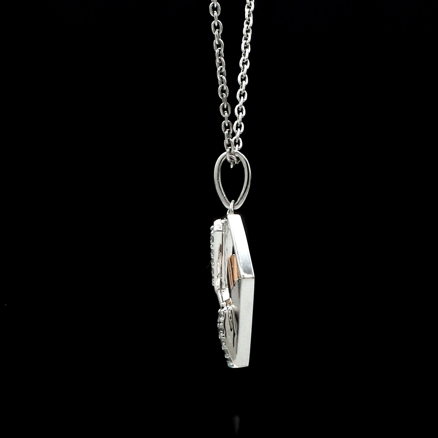 Evara Platinum & Rose Gold Diamonds Pendant JL PT P 255