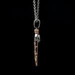 Load image into Gallery viewer, Platinum Rose Gold Caduceus Pendant for Doctors with Wings JL PT P 319-A
