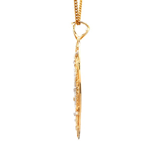 Navkar Jain 18K Yellow Gold Diamond Pendant JL AU P 11   Jewelove