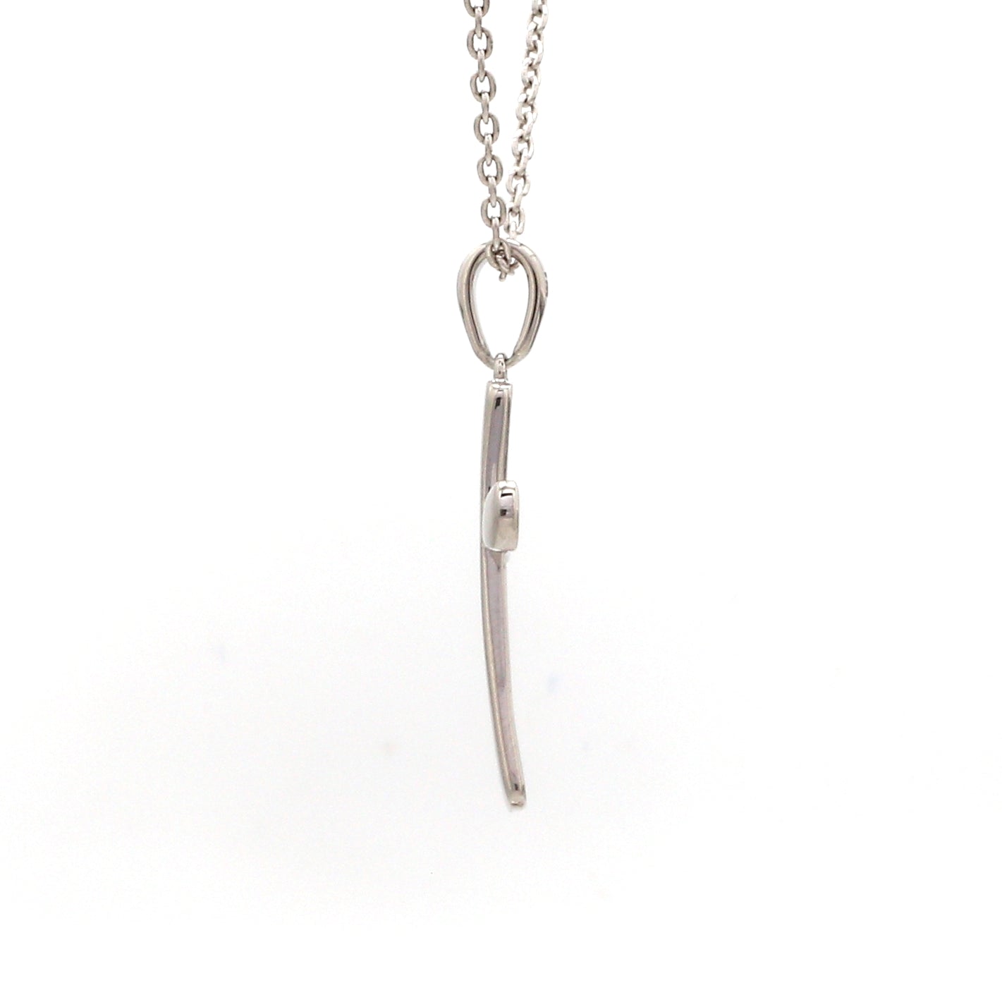 Plain Platinum Cross Pendant with Matte Finish JL PT P 243-A   Jewelove