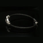 Load image into Gallery viewer, Platinum Bracelet with Black Stone for Men JL PTB 1342
