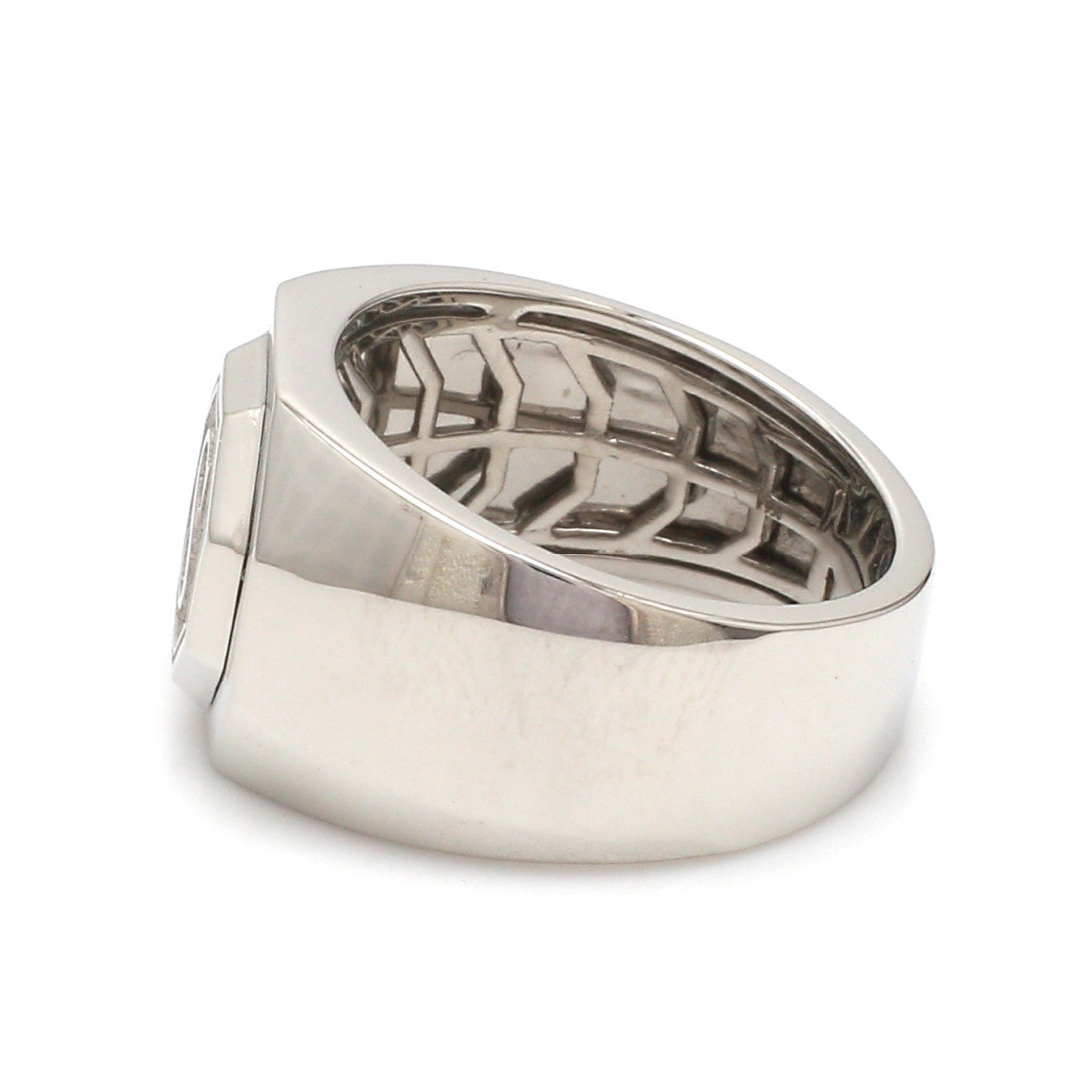Customised Alphabet / Initial Platinum Signet Ring for Men JL PT 1373