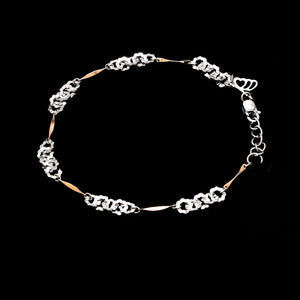 Designer Flowery Japanese Platinum Rose Gold Bracelet for Women JL PTB 662R   Jewelove.US