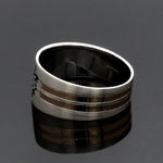 Load image into Gallery viewer, Platinum Love Bands with Rose Gold Ring JL PT 1413
