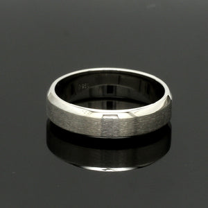 Beveled Edges Plain Platinum Couple Ring JL PT 616 - A Solid   Jewelove.US