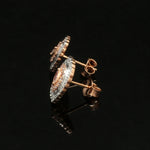 Load image into Gallery viewer, 18K Rose Gold Pink Marquise Diamond Earrings with Light Pink &amp; White Round Diamond JL AU PD 105
