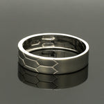 Load image into Gallery viewer, Hexagonal Textured Platinum Love Bands JL PT 422
