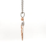 Load image into Gallery viewer, Platinum Rose Gold Caduceus Pendant for Doctors with Wings JL PT P 319-A
