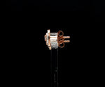 Load image into Gallery viewer, 18K Rose Gold Cushion Earrings with Pink Cushion Cut &amp; White Round Diamond JL AU PD 104
