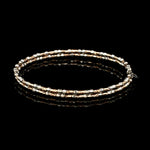 Load image into Gallery viewer, Unique 2-Row Japanese Platinum &amp; Rose Gold Bracelet for Women JL PTB 774

