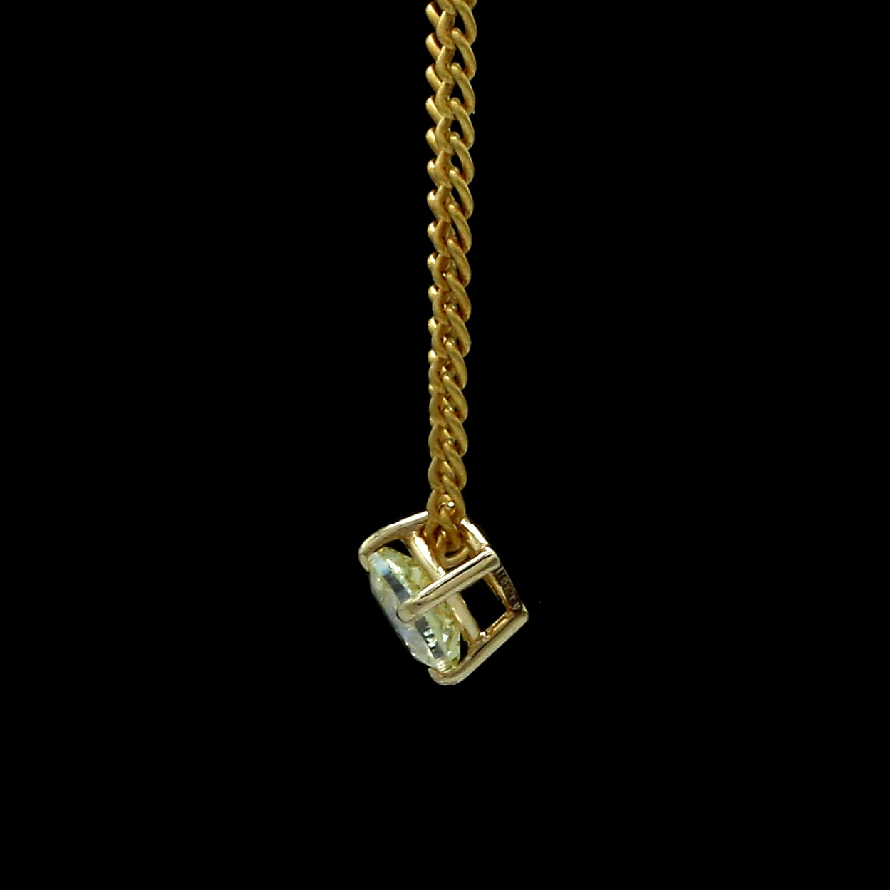 18K Yellow Gold Pendant with Natural Fancy Intense Yellow Diamonds JL AU P 101