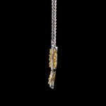 Load image into Gallery viewer, Natural Fancy Color Yellow Diamond Butterfly Pendant Chain for Women JL AU YD 101   Jewelove.US
