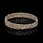 Load image into Gallery viewer, Unique 5-Row Japanese Platinum &amp; Rose Gold Bracelet for Women JL PTB 775
