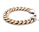 Load image into Gallery viewer, 12.75mm Two-tone Platinum &amp; Rose Gold Curb Bracelet for Men JL PTB 1174-A   Jewelove
