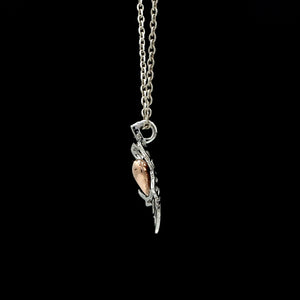 Maple Leaf Heart Platinum Rose Gold Fusion Pendant JL PT P 211   Jewelove.US