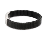 Load image into Gallery viewer, Jaguar Platinum Black Band Bracelet for Men - Flexible JL PTB 1208   Jewelove.US
