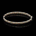 Load image into Gallery viewer, Japanese 2-row Platinum &amp; Rose Gold Bracelet for Women with Diamond Cut Balls JL PTB 1227
