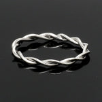 Load image into Gallery viewer, Plain Platinum Rope Ring for Women JL PT 1386
