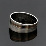Load image into Gallery viewer, Platinum Love Bands with Rose Gold Ring JL PT 1413
