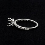 Load image into Gallery viewer, Platinum Solitaire Mounting with Diamond Shank Ring for Women JL PT 1266-Mounting
