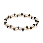 Load image into Gallery viewer, Japanese Platinum Rose Gold with Black Beads Nazariya / Nazariye Bracelet for Kids JL PTB 1230
