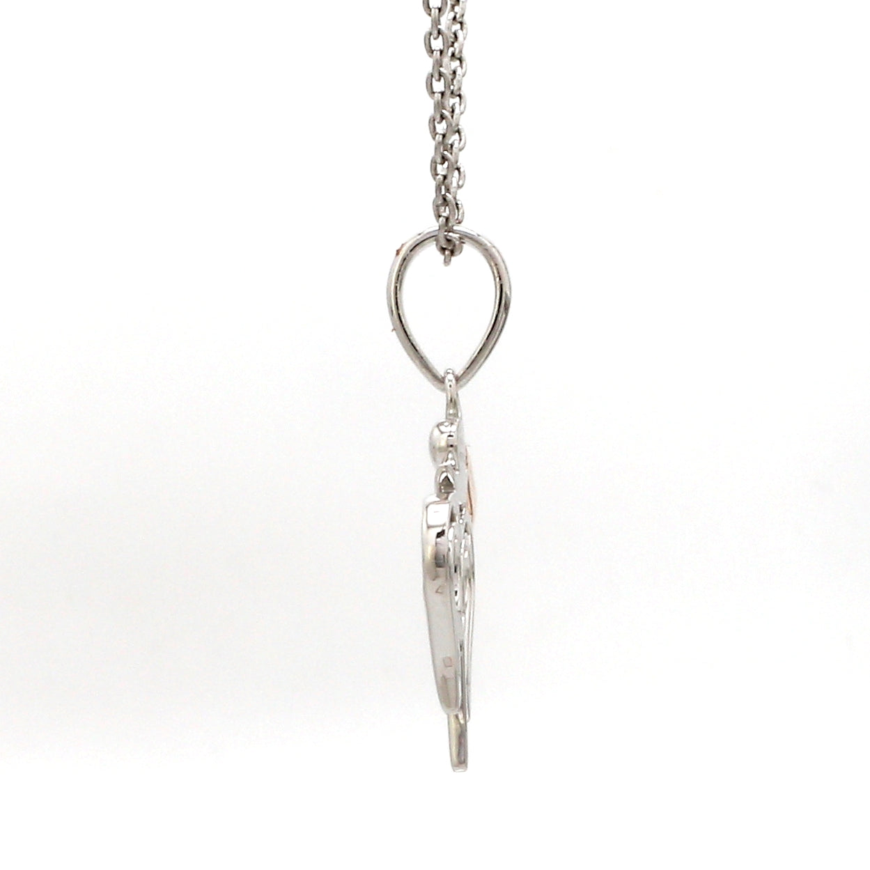 Plain Platinum Rose Gold Shiv Ji Trishul Pendant JL PT P Trishul-RG