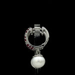Load image into Gallery viewer, Platinum Diamond Ruby Earrings with Pearl JL PT E 369
