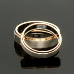 Load image into Gallery viewer, Platinum Love Bands with Rose Gold Ring JL PT 1408
