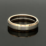 Load image into Gallery viewer, Engraved Platinum Love Bands with Rose Gold You &amp; Me Ring JL PT 1404
