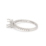 Load image into Gallery viewer, Platinum Solitaire Mounting with Diamond Shank Ring for Women JL PT 1266-Mounting
