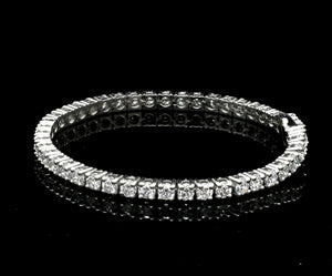 15-Pointer Lab Grown Diamond Single Line Platinum Tennis Bracelet JL PTB LG 646-A