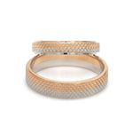 Load image into Gallery viewer, Platinum Love Bands with Rose Gold Ring JL PT 1406

