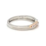 Load image into Gallery viewer, Platinum Love Bands with Rose Gold &amp; Diamonds JL PT 1438
