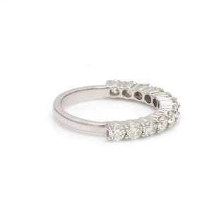 10 pointer Diamonds Half-Eternity Wedding Band for Women JL PT 918
