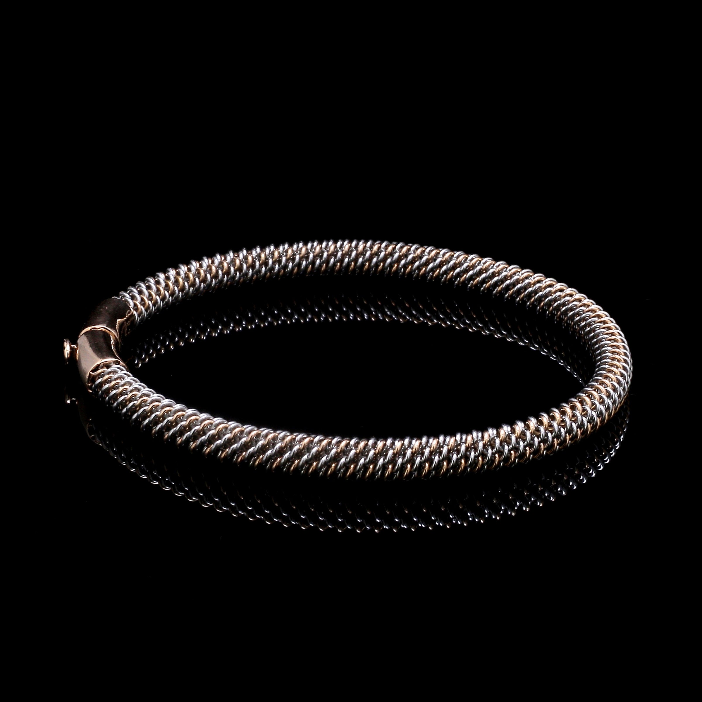 5mm Platinum & Rose Gold Bracelet for Men JL PTB 1087-RG