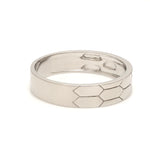 Load image into Gallery viewer, Hexagonal Textured Platinum Love Bands JL PT 422
