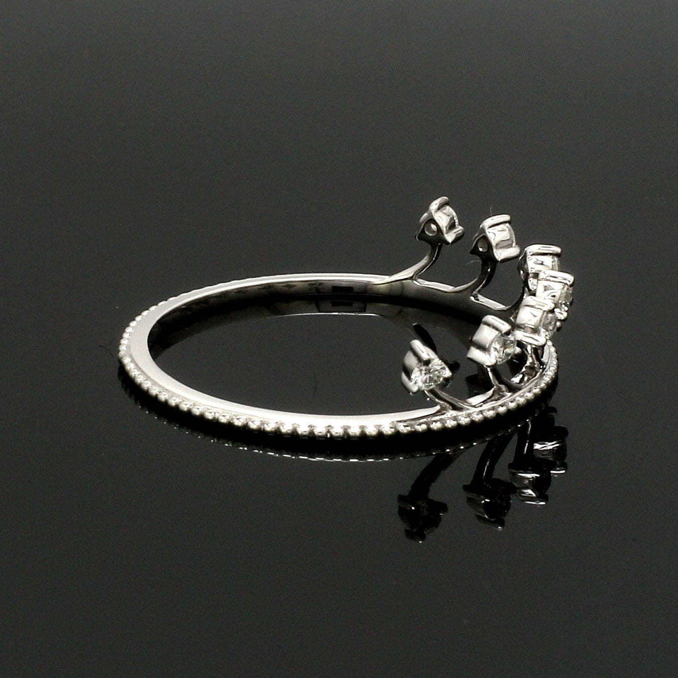 Beautiful Crown Platinum Diamond Ring for Women JL PT LR 129