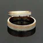 Load image into Gallery viewer, Platinum Love Bands with Rose Gold Ring JL PT 1406
