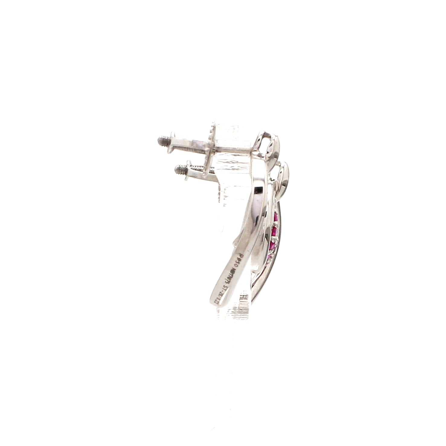 Platinum Ruby Earrings for Women JL PT E NL8636R