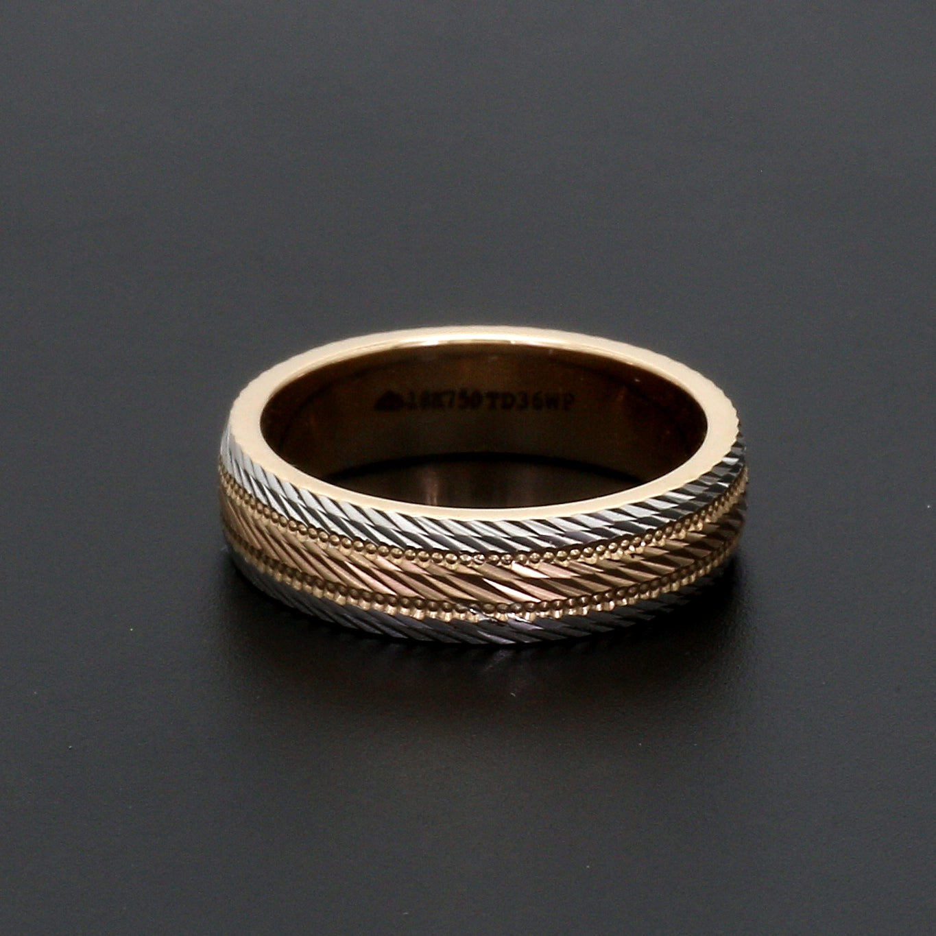 Designer 18K Triple Color Gold Unisex Ring JL AU 99