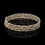 Load image into Gallery viewer, Unique 5-Row Japanese Platinum &amp; Rose Gold Bracelet for Women JL PTB 775
