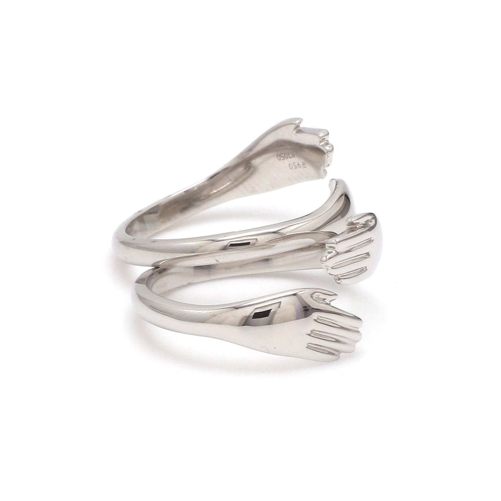 Platinum Hug Unisex Ring JL PT 938   Jewelove.US